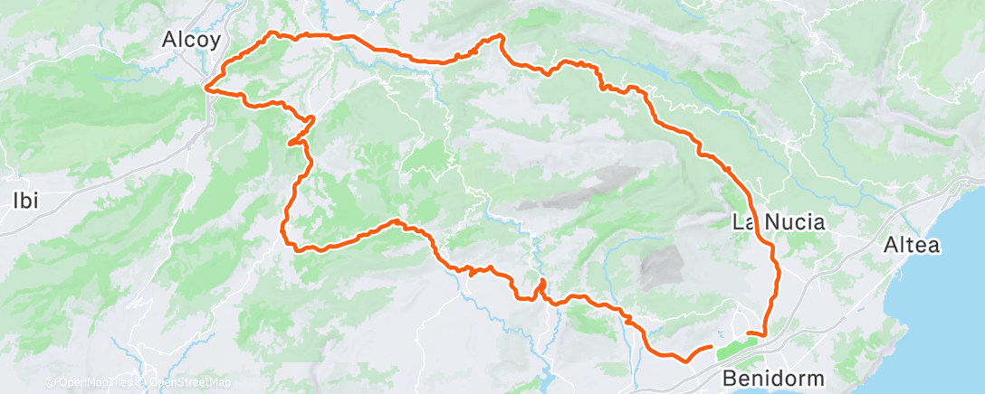 Map of the activity, Racing