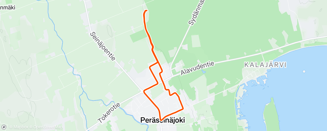 Map of the activity, Evening Run