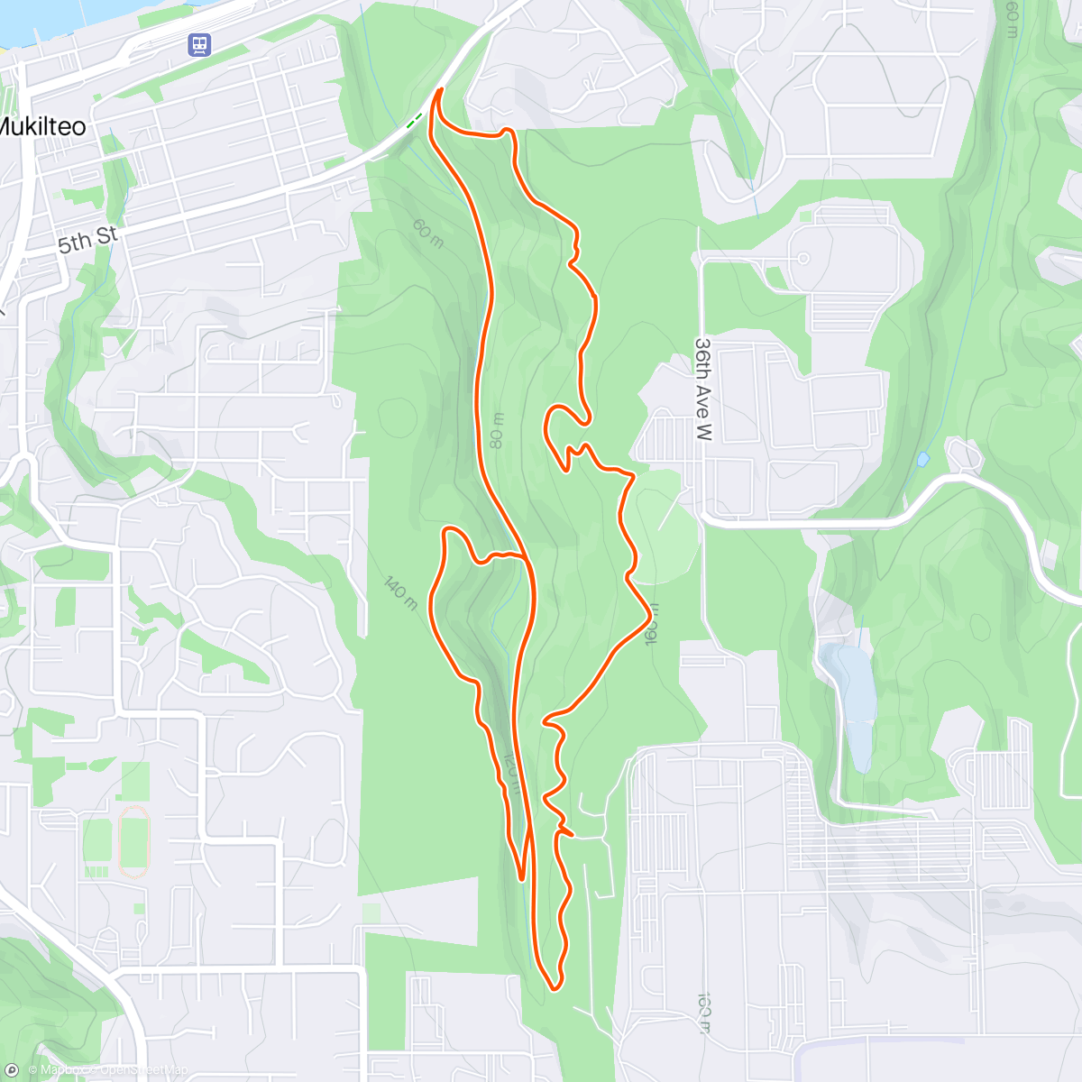 Map of the activity, Quick loop around the Gulch