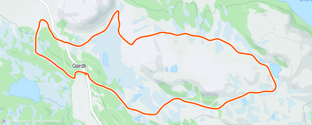 Map of the activity, Rundt Knausen