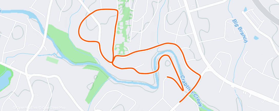 Map of the activity, Morning Run