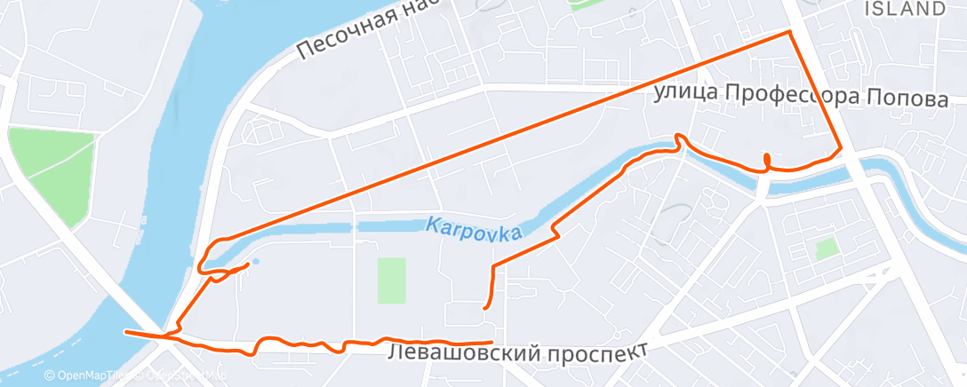 Map of the activity, Утренний забег