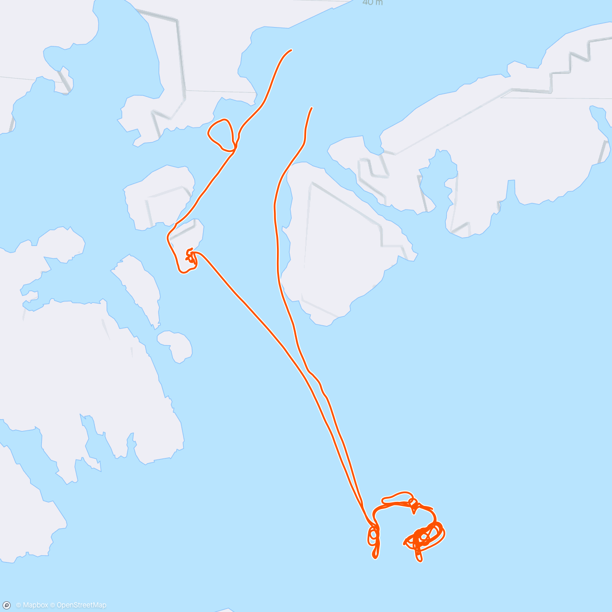 Map of the activity, Sea kayak - Iceberg heaven