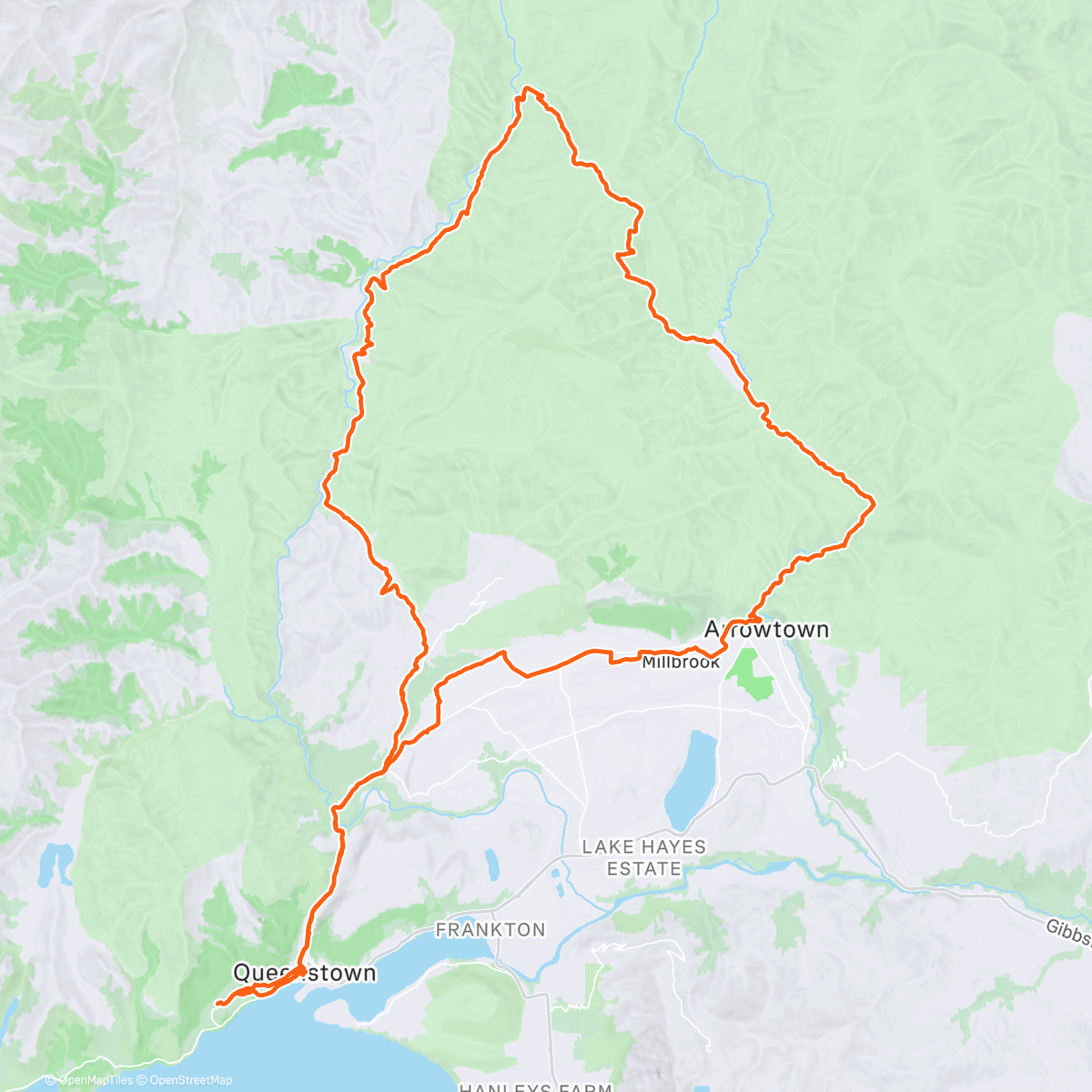 Map of the activity, Evening Ride