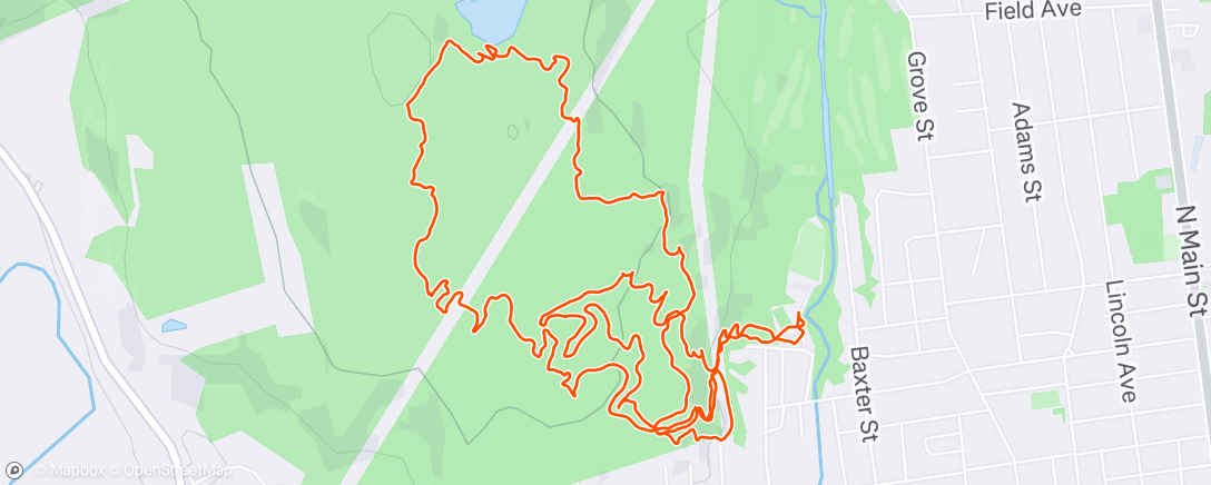 Map of the activity, Pine hill