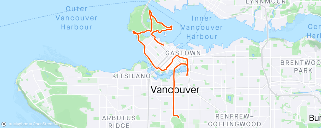 アクティビティ「Vancouver BMO half」の地図