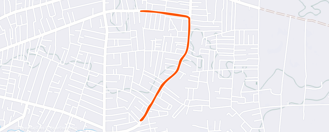 Map of the activity, Evening Run