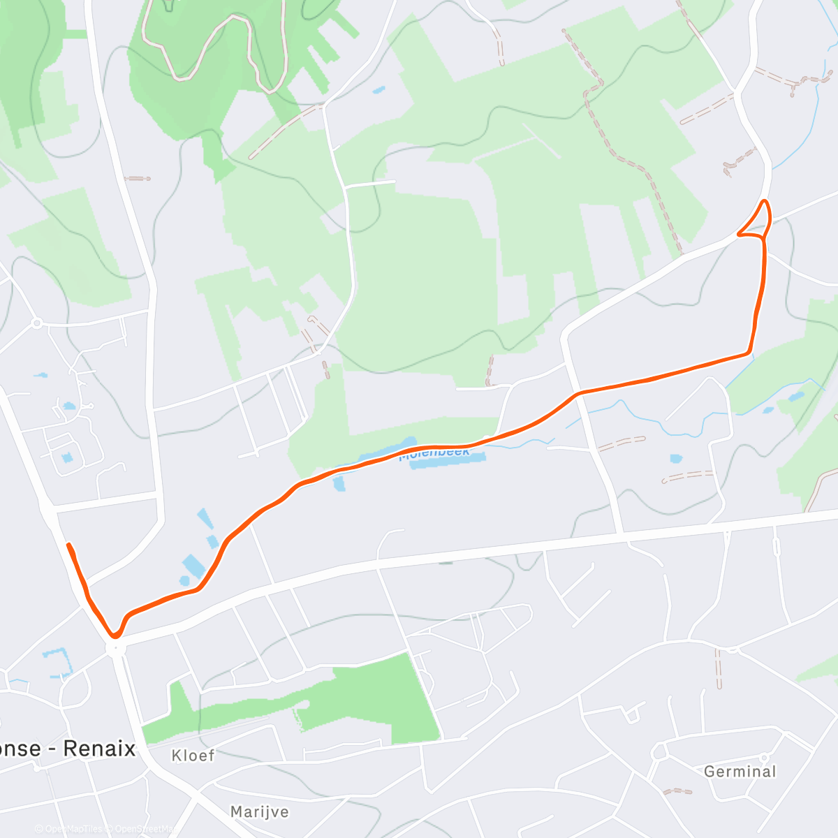 Map of the activity, Morning Run