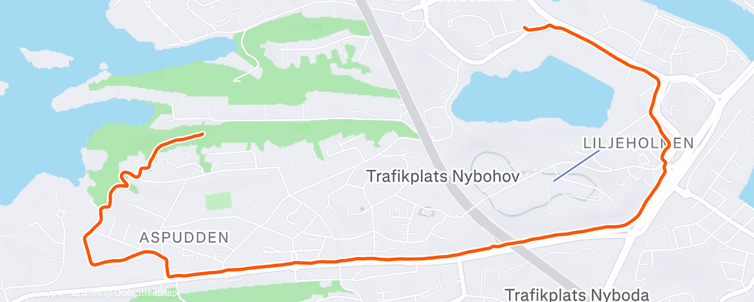 Mapa de la actividad (Evening Run)