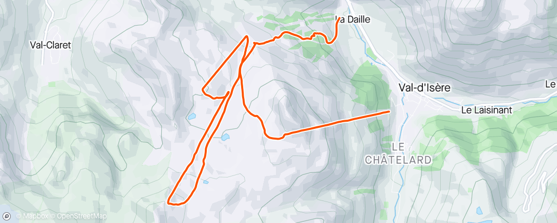 Map of the activity, Skiing with the ladies in Val D’Isere