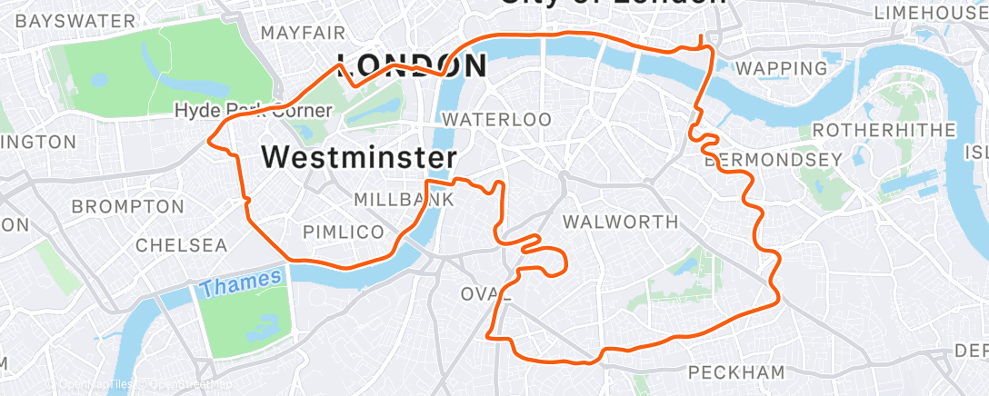 Map of the activity, Zwift - Race: Zwift Racing League: Redline Rally - Open Indigo League Division4 (C) on Greatest London Loop in London