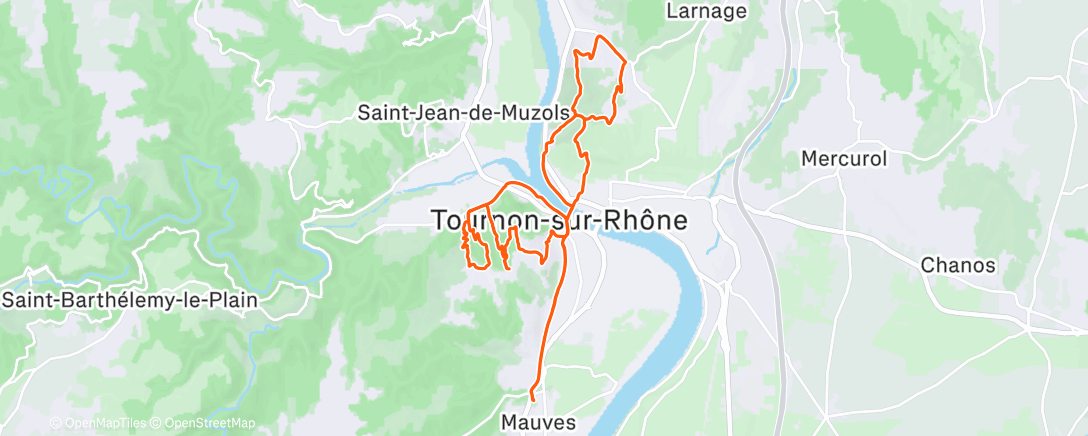 Map of the activity, Ebike