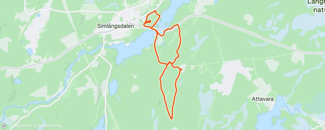 Map of the activity, Afternoon Run