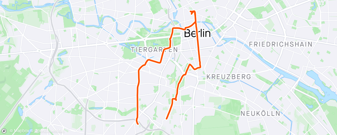 Map of the activity, Into Mitte for talks and workshops