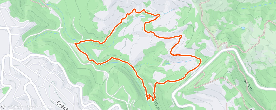 Mapa da atividade, Meadows Curran Wildcat Gorge