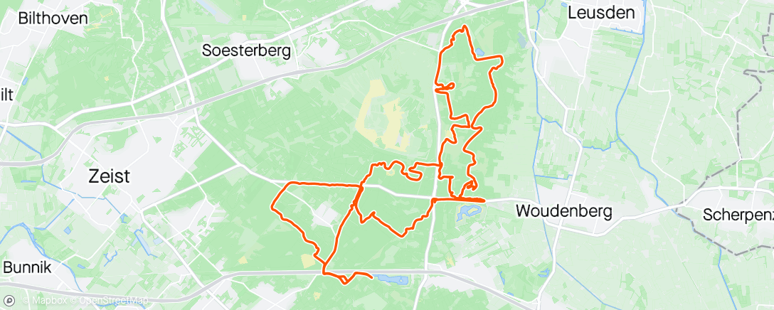 Map of the activity, Den treek rood & blauw