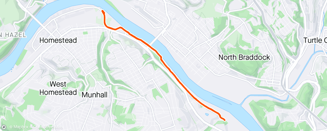 Mapa de la actividad, Waterfront run with Nick 🏃‍♀️ 🏃‍♂️ 😊