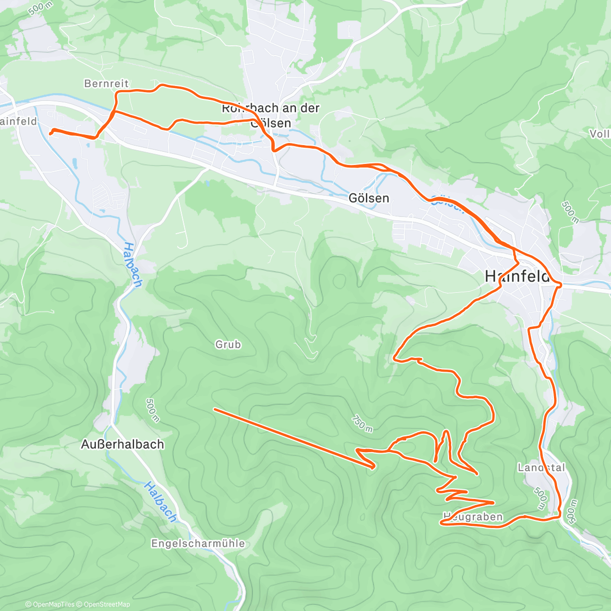Map of the activity, Fahrt am Nachmittag