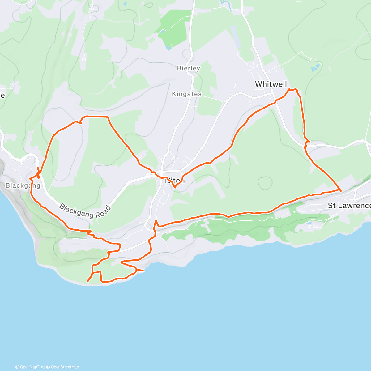 Карта физической активности (Glorious seaside run with Soph)