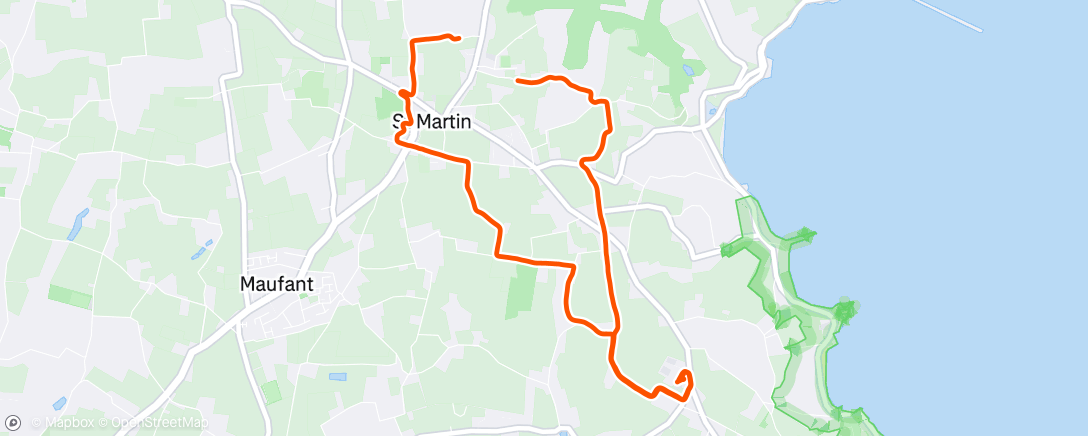 Map of the activity, Morning Walk