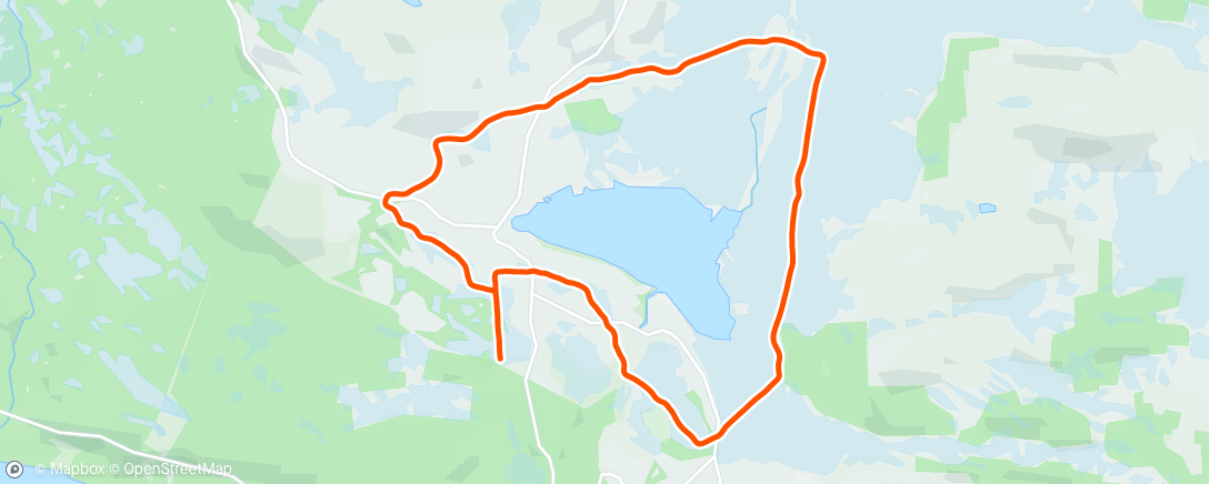 Map of the activity, Sjusjøen rundt med Siv Elin