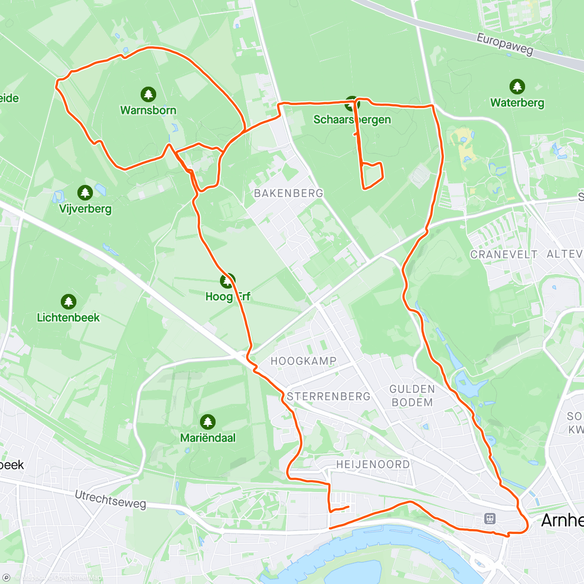Map of the activity, Pre brunch run 🥯🫐🍓