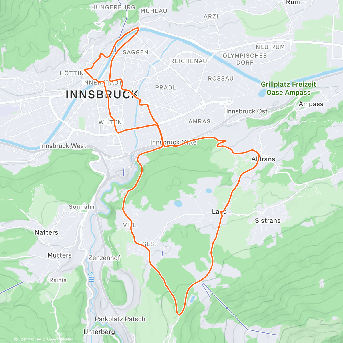 Map of the activity, Zwift - 2018 Worlds Short Lap in Innsbruck