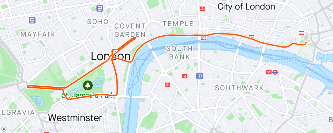Map of the activity, Zwift - Group Ride: Dutch Diesel Cycling Group Ride (C) on Classique Reverse in London