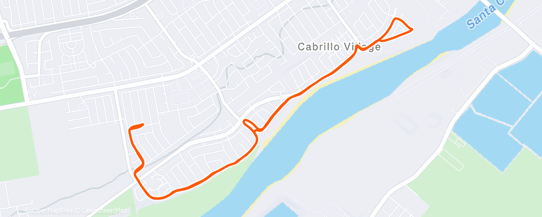 Map of the activity, Soggy Lunch Run