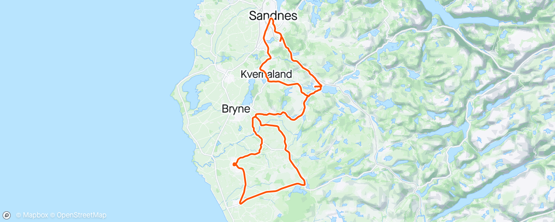 Map of the activity, BSK Lørdagstur
