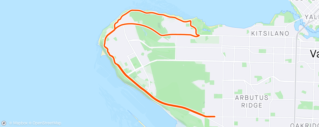 Map of the activity, afternoon spin