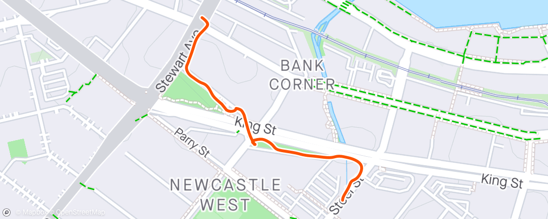 Map of the activity, Walk to the shops. Need new work shoes. Forgot to get them yesterday