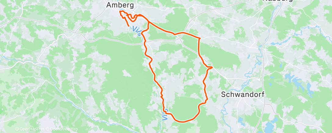Map of the activity, Radfahren