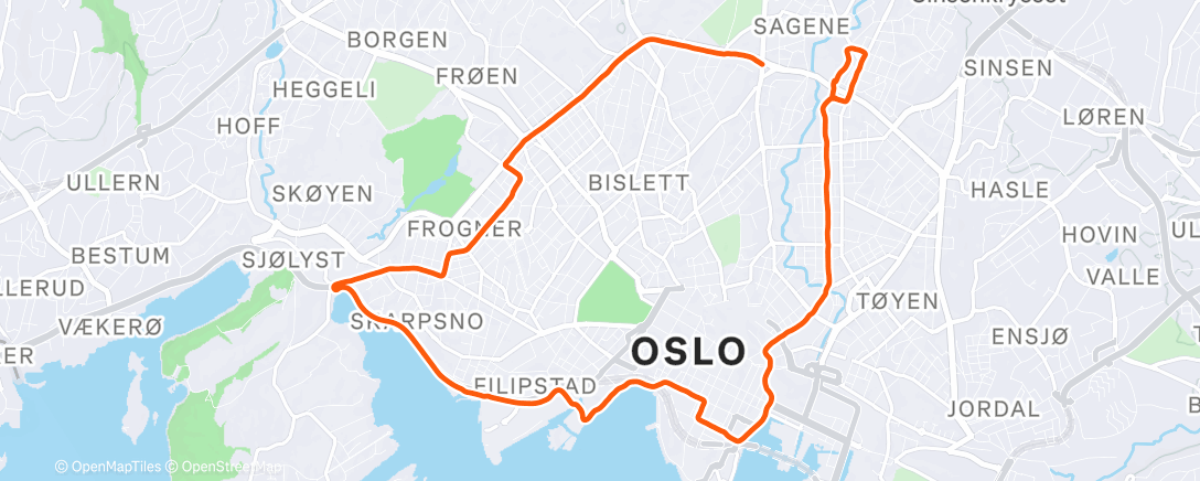 Карта физической активности (Afternoon Run)