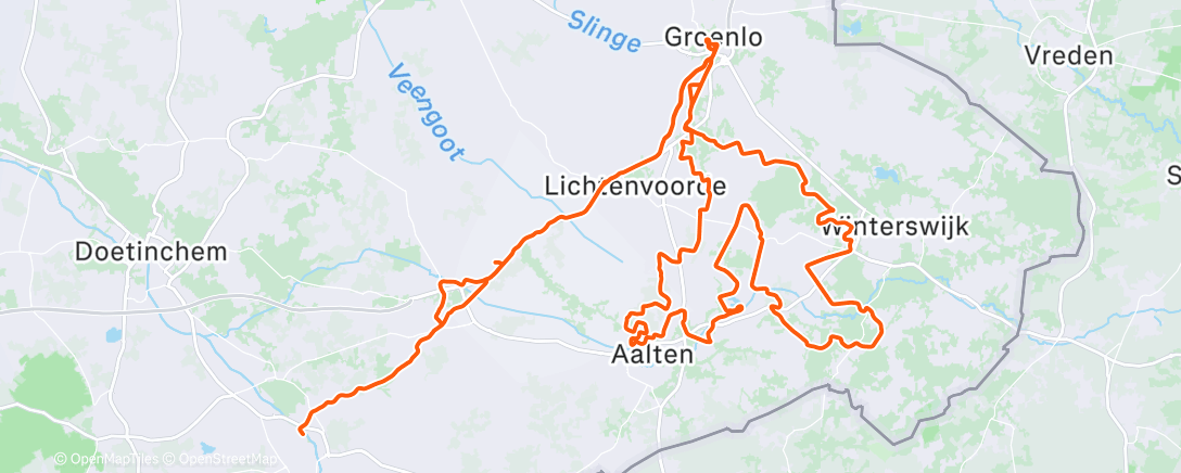 Mapa de la actividad (Ochtendrit)