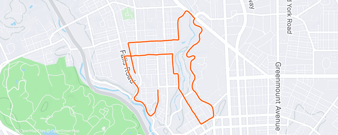 Map of the activity, Morning Run