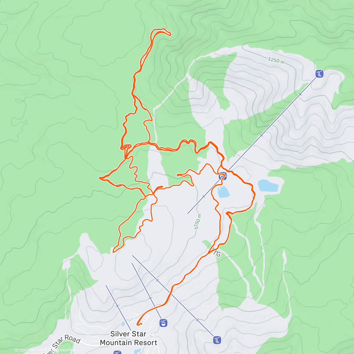 Map of the activity, Morning Nordic Ski