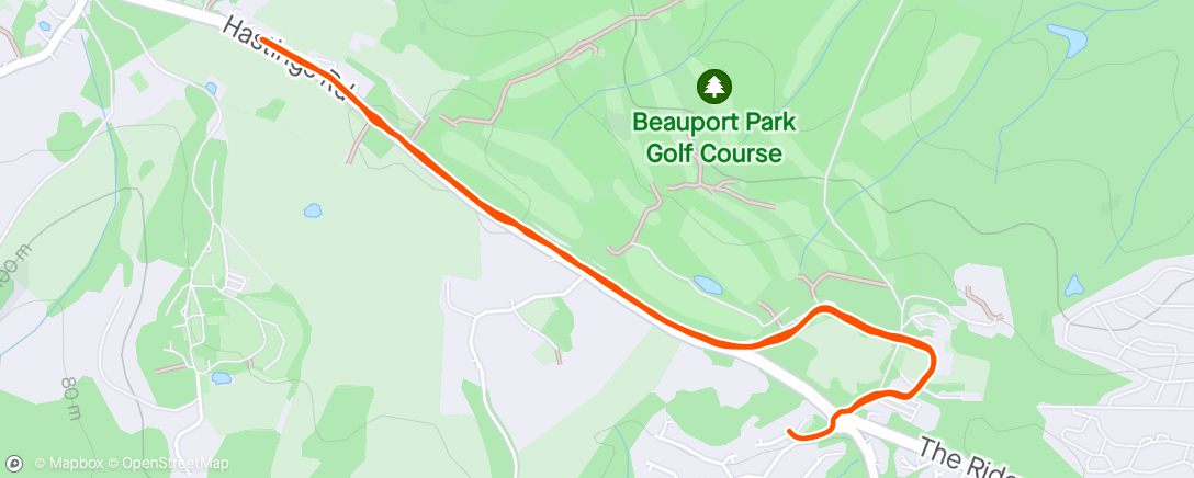 Map of the activity, Black Horse & Bannatyne's Run