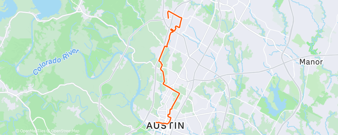 Map of the activity, Morning Run