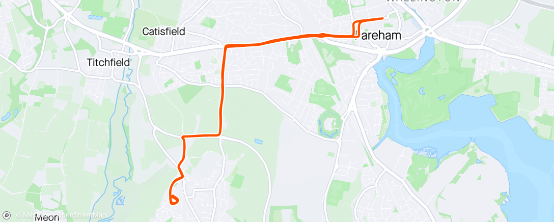 Map of the activity, Cycle ride to and from chiropractor! 🚴🏼‍♂️