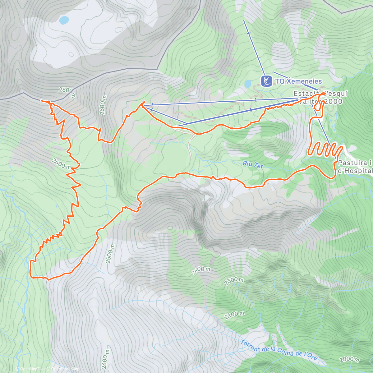 Map of the activity, Bastiments de tarda