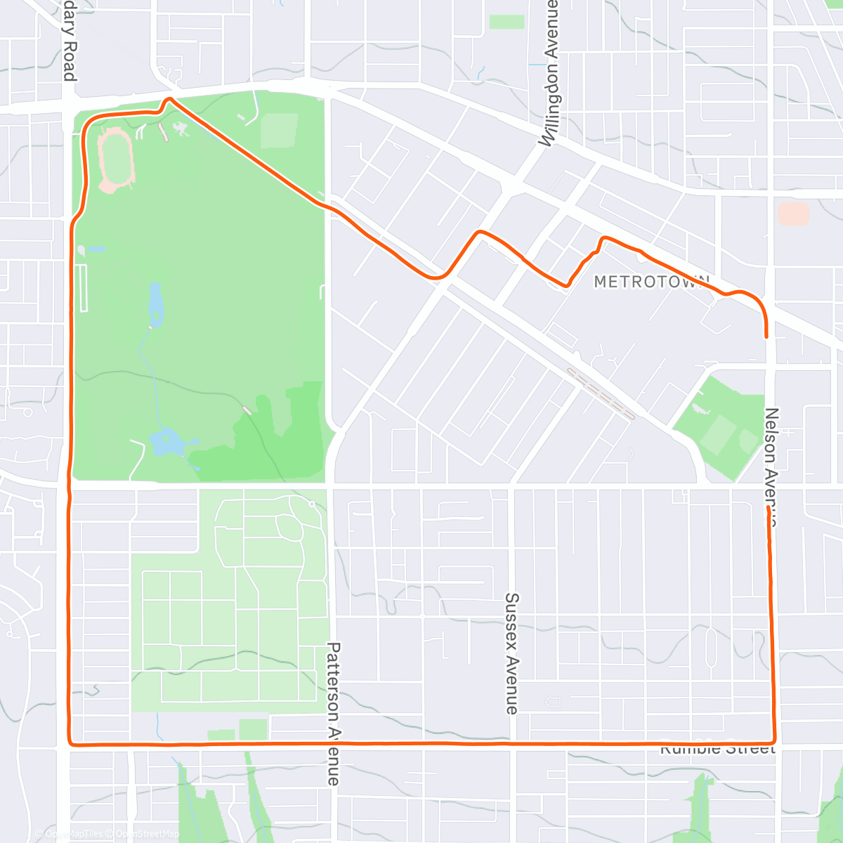 Map of the activity, Afternoon Walk