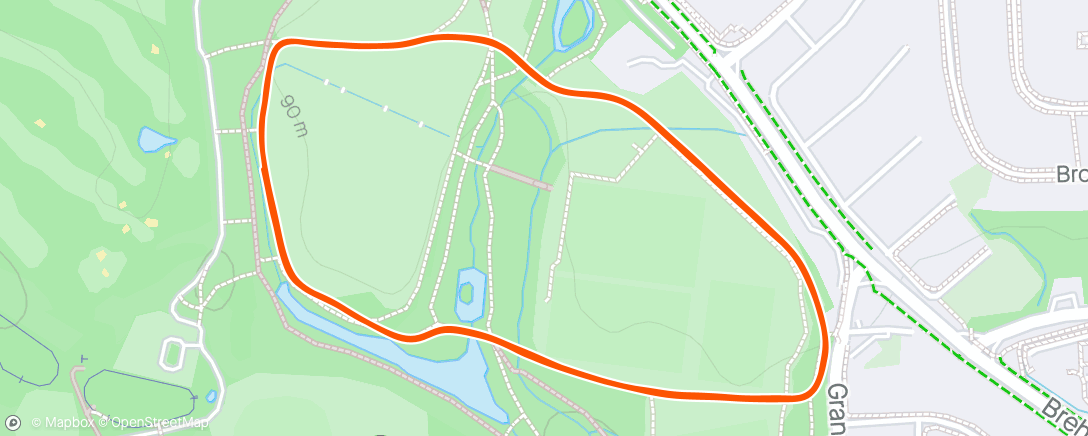 Map of the activity, 8km tempo