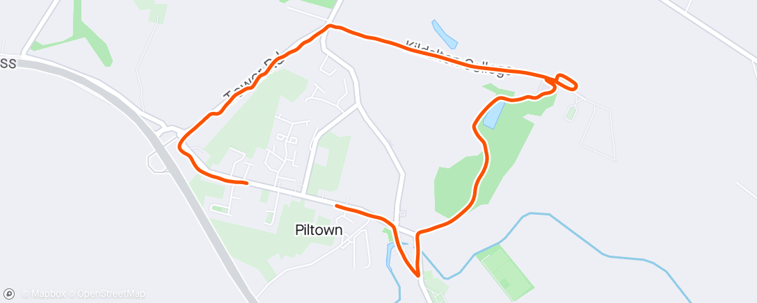 Map of the activity, Afternoon Run