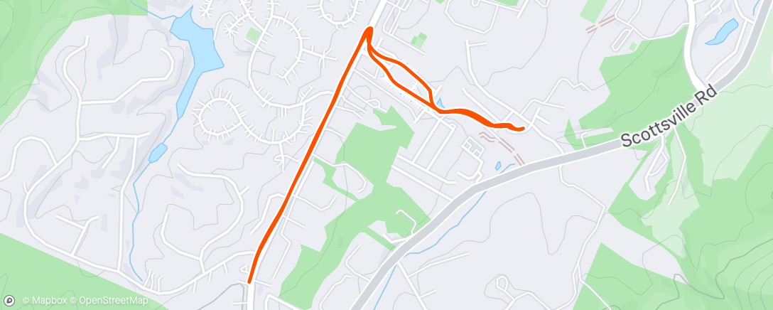 Map of the activity, Afternoon Run