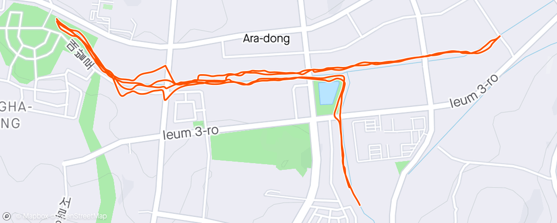 アクティビティ「Zone3 9km 계양천 MoreV4」の地図