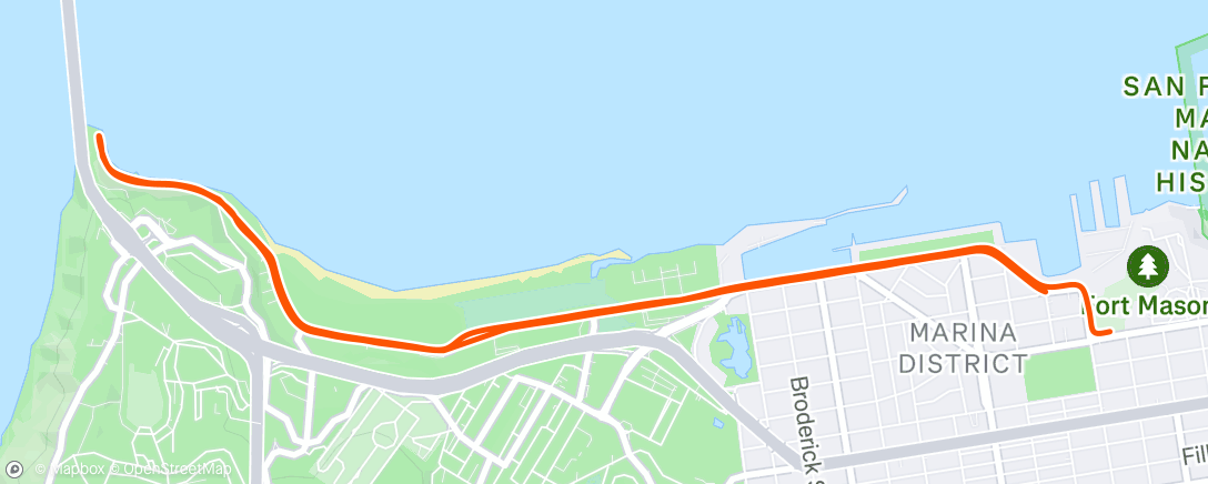 Карта физической активности (First time getting hit by a wave on a run)