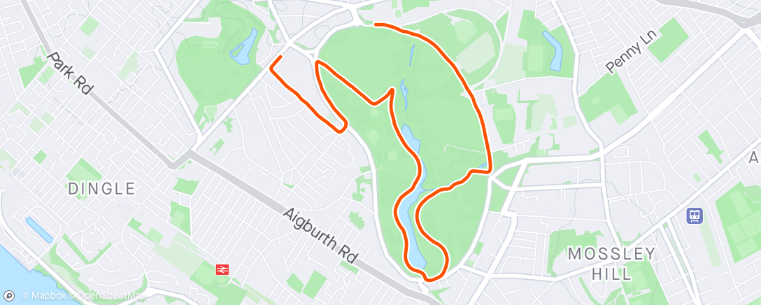 Map of the activity, Morning Run with Cat