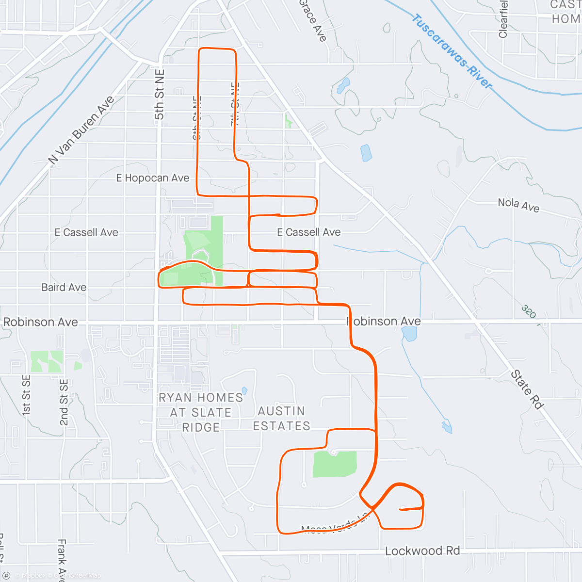 Map of the activity, Morning Run