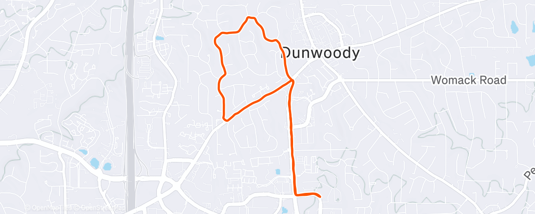 Map of the activity, Morning Run